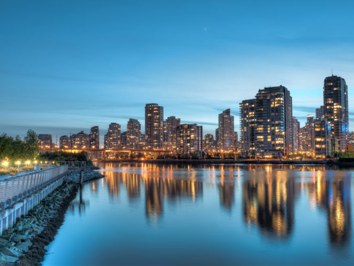 False Creek at night