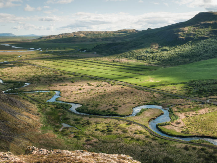 Hilltop view in Iceland